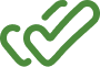 Green check mark icon on black background